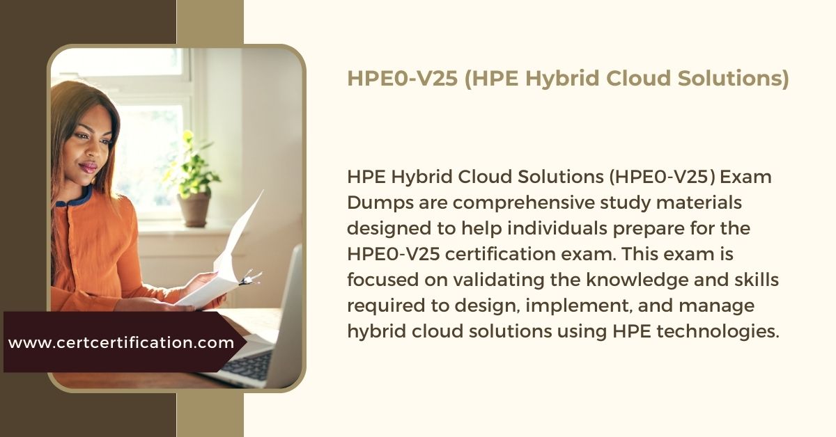 HPE Hybrid Cloud Solutions (HPE0-V25) Exam Dumps