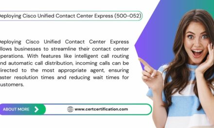 Boosting Customer Satisfaction with a Successful Deployment of Cisco Unified Contact Center Express (500-052)