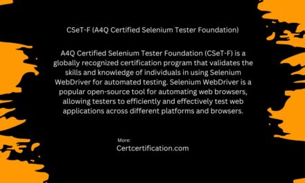 A4Q Certified Selenium Tester Foundation (CSeT-F)