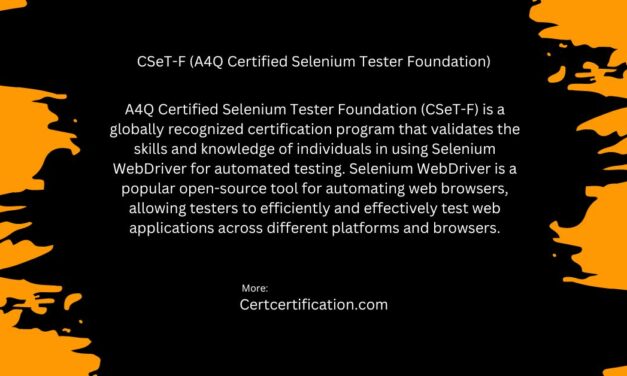 A4Q Certified Selenium Tester Foundation (CSeT-F)