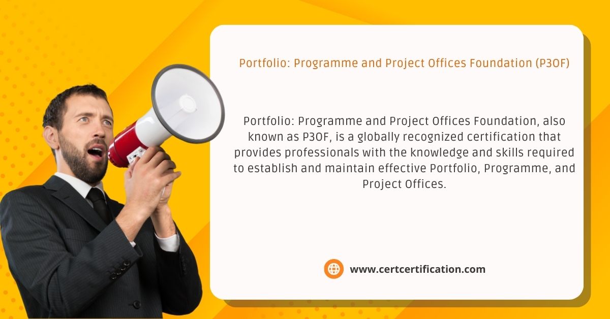Portfolio: Programme and Project Offices Foundation (P3OF)