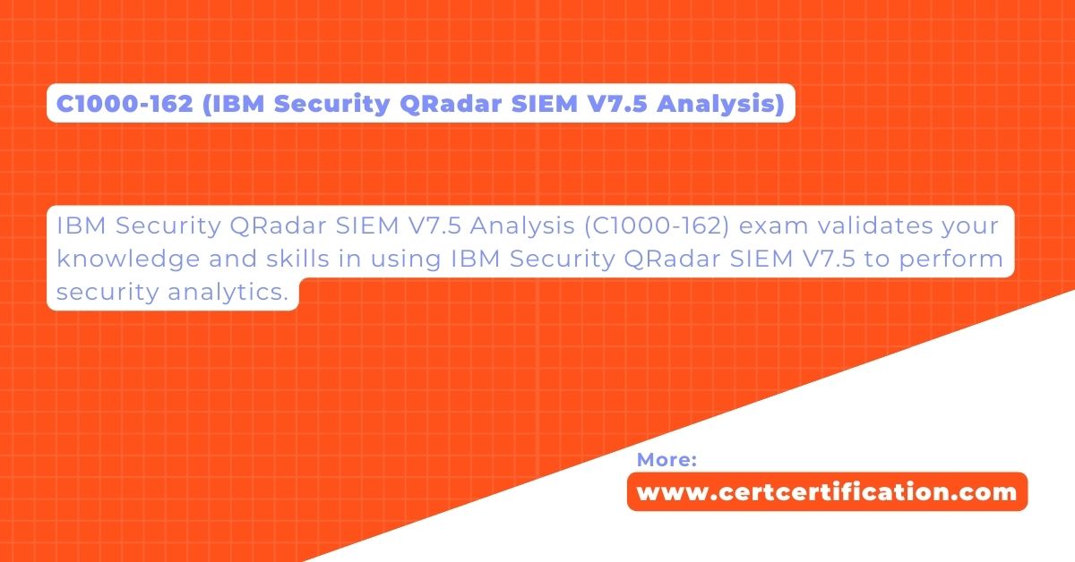 C1000-162 IBM Security QRadar SIEM V7.5 Analysis Dumps